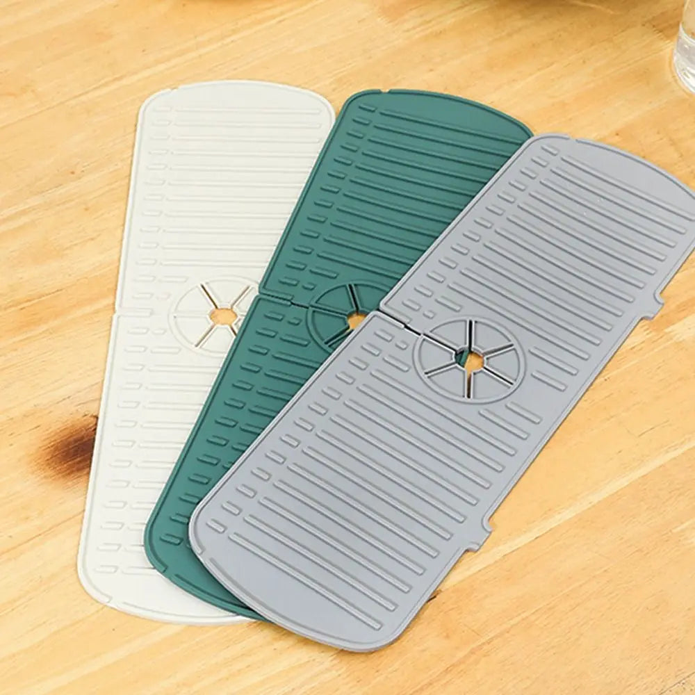 The Jixvi™ Sink Splash Guard (Self-Draining Mat)