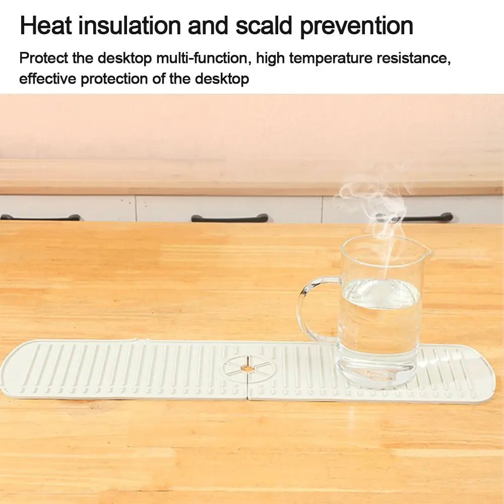 The Jixvi™ Sink Splash Guard (Self-Draining Mat)