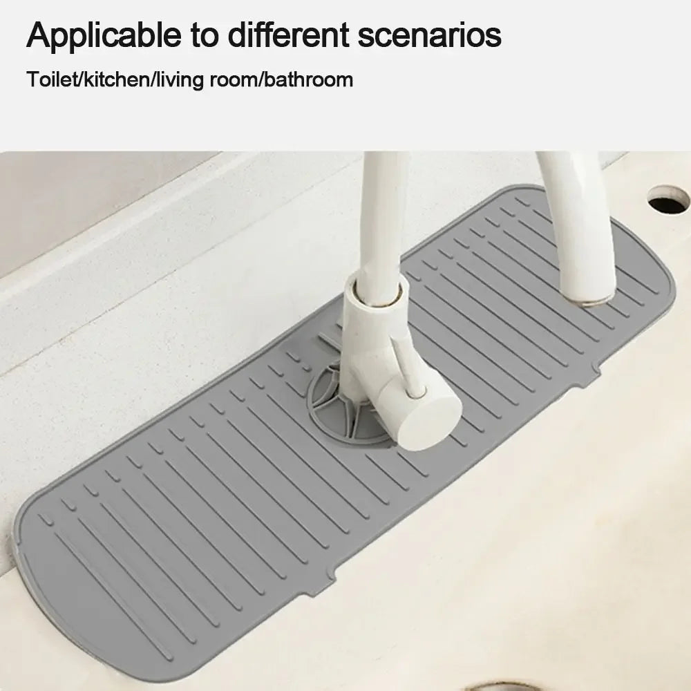 The Jixvi™ Sink Splash Guard (Self-Draining Mat)